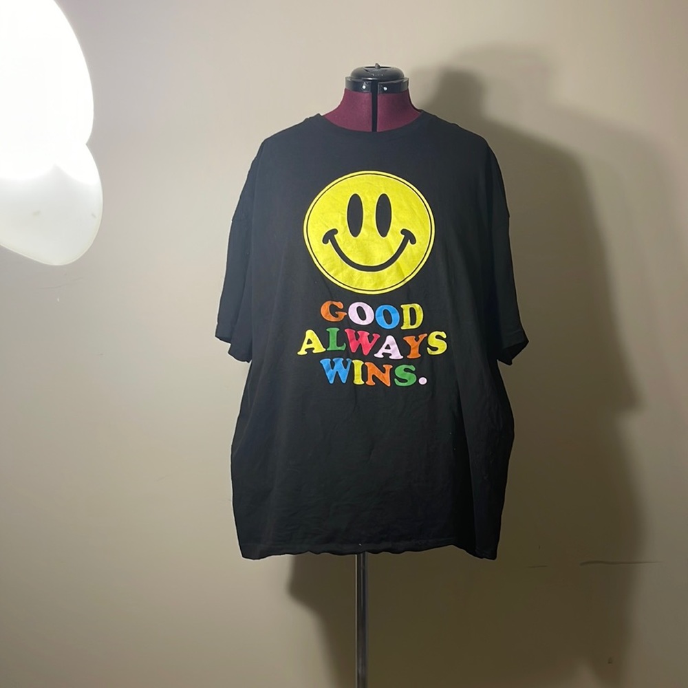 3xl good always wins 3x smiley face tee shirt new without tags